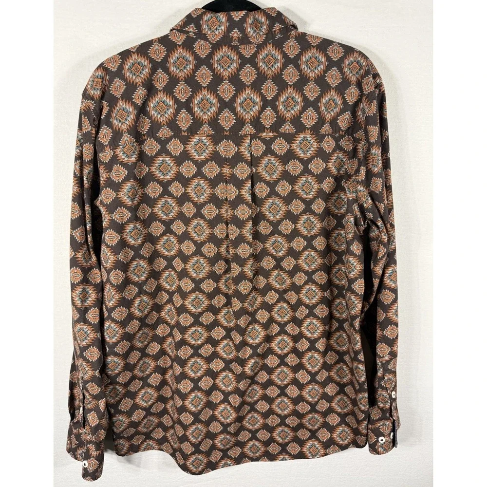 Cody James Button Down Long Sleeve Shirt Aztec Western Print Size Large - Picture 7 of 8